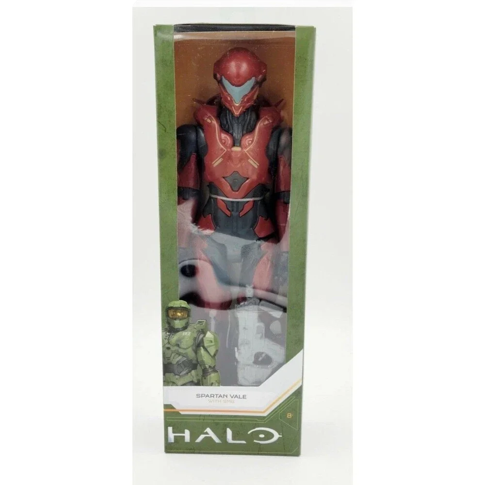 Halo Infinite Spartan Vale Figure Red Armor SMG Action Figure 12” New